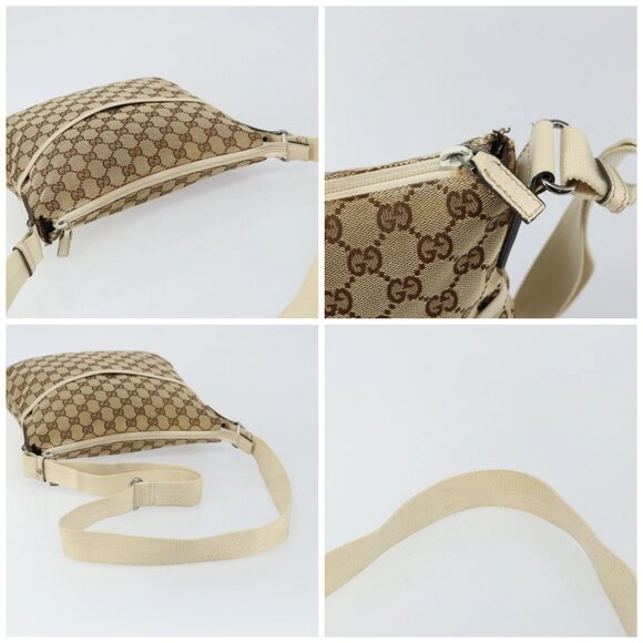 GUCCI GG Canvas Shoulder Bag Beige Silver 145857 Auth 145193 - Picture 16 of 16